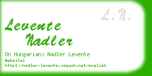 levente nadler business card